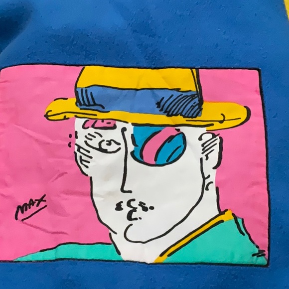 Vintage Peter Max 80s Neo Max Fleece Pullover women’s M - Picture 3 of 15